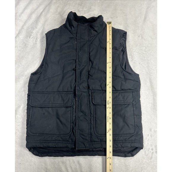 Vintage Y2K Gap Black Full-Zip Puffer Vest Men's Size Small - Picture 6 of 8